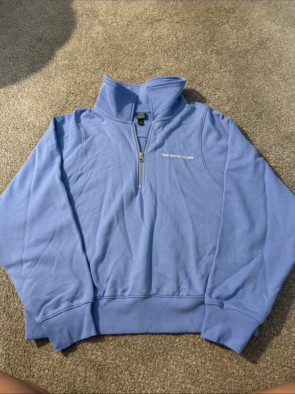 Classic Quarter-Zip Pullover Sweatshirt - Light Periwinkle